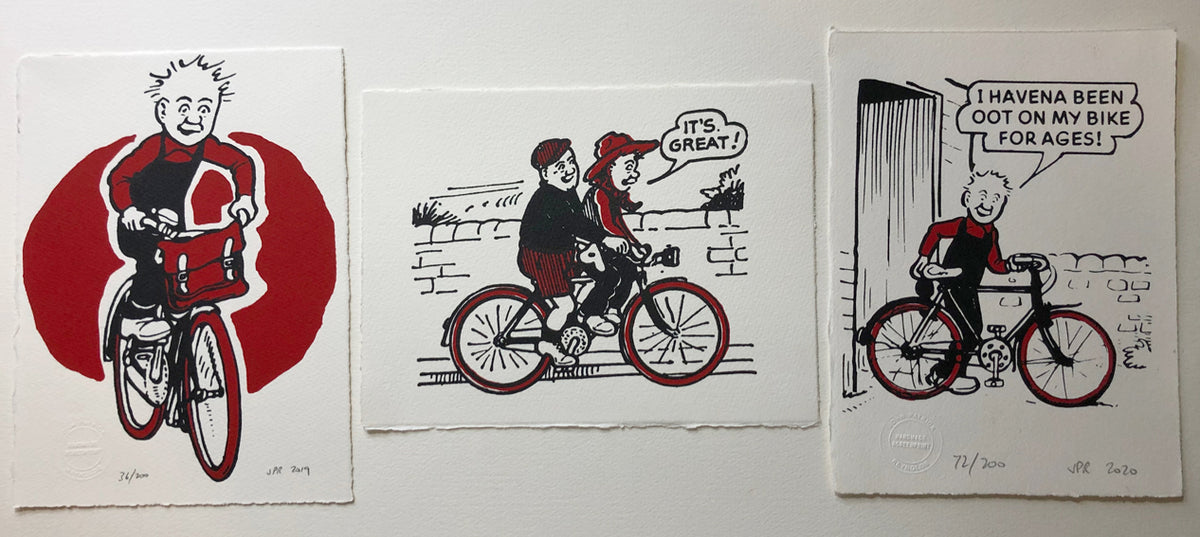 Great trios: Oor Wullie cycling
