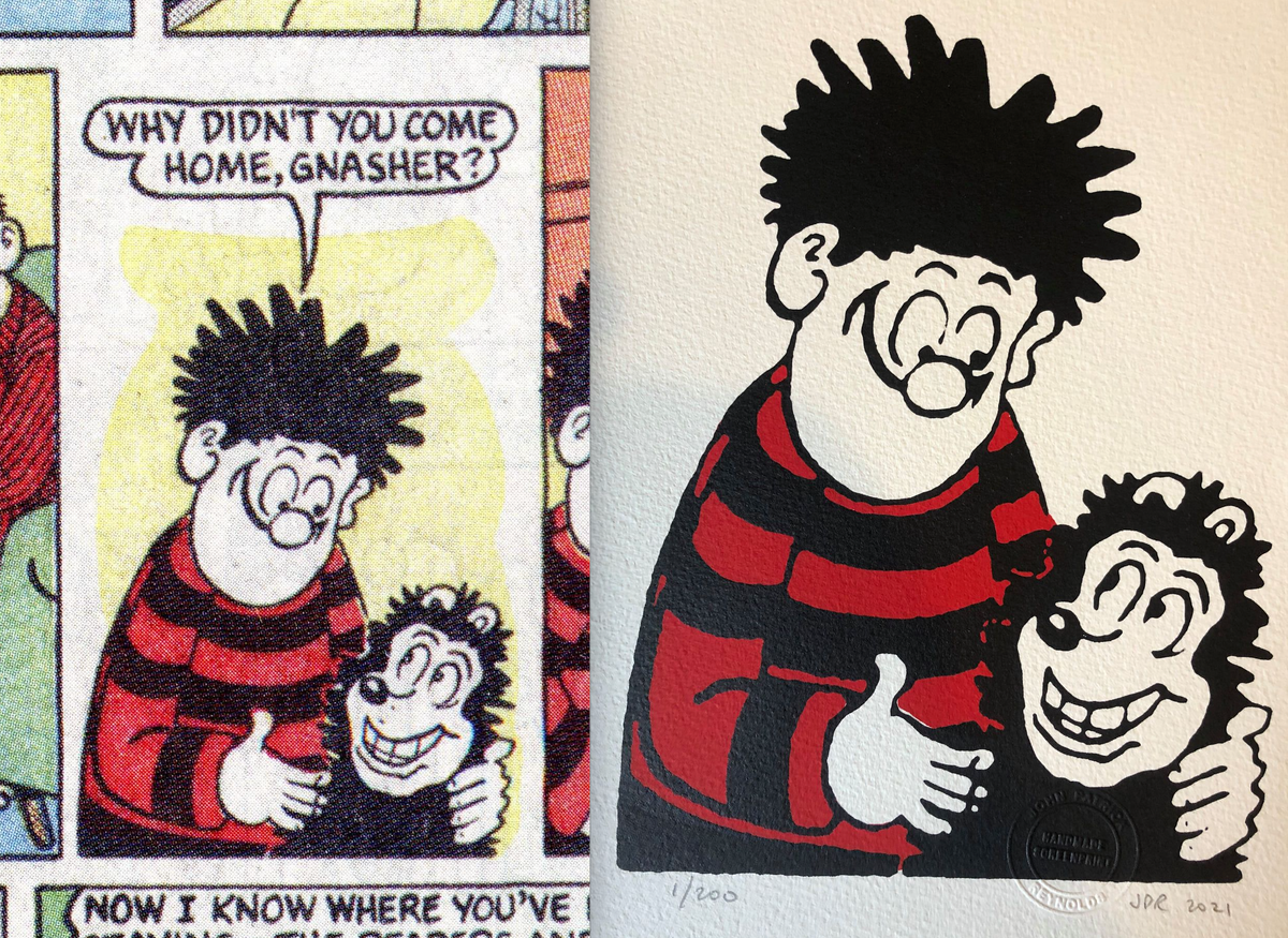 How an image in the Beano becomes a Comic Art screenprint