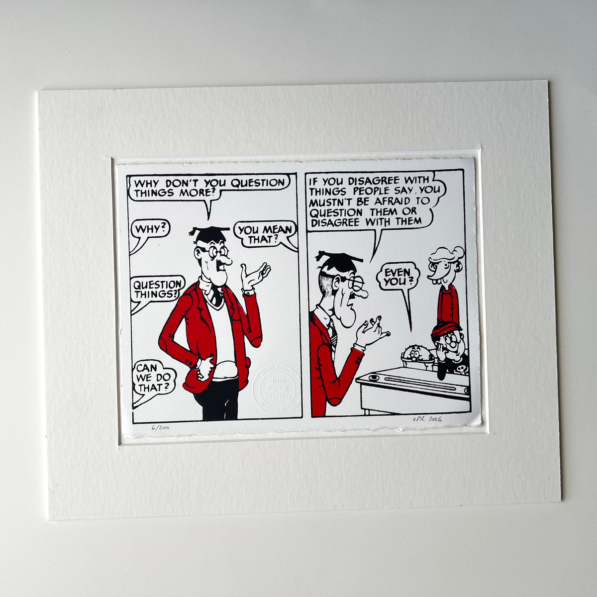 Bash Street Kids ask questions (two panel version, spot colour)
