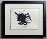 Dennis's dog Gnasher runs at full pelt, his hind legs high, his grin wide
