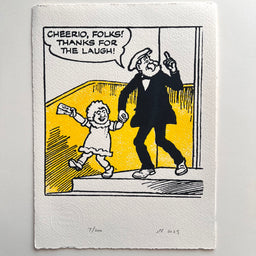 Granpa Broon and The Bairn leave the party