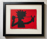 Dennis Shoots His Catapult, his signature toy/weapon, in silhouette