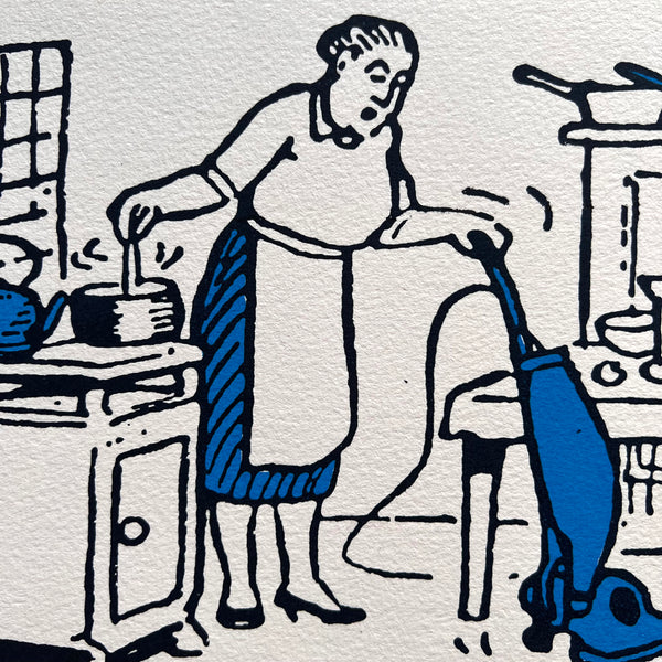 Ma Broon cooks and hoovers
