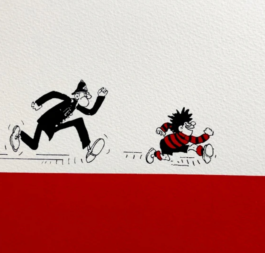Dennis Menace Chased by Copper